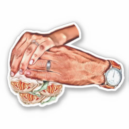 Mann und Frau Bräutigam Paare Kunst Aufkleber