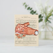 Mann und Frau Bräutigam Paare Kunst Postkarte (Stehend Vorderseite)