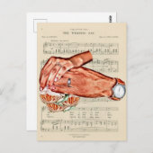 Mann und Frau Bräutigam Paare Kunst Postkarte (Vorne/Hinten)