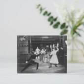 Mann und Frau Fencing c1910 Vintag Postkarte (Stehend Vorderseite)