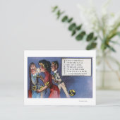 Mann und Frau Paare in Candlelight Postkarte (Stehend Vorderseite)
