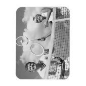 Mann und Frau spielen Tennis Magnet (Vertikal)