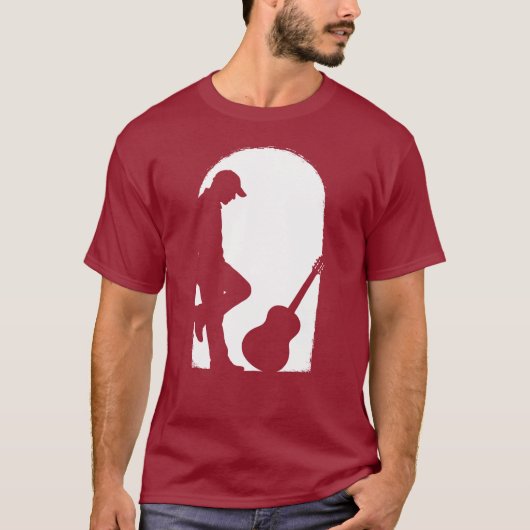 Mann und Gitarre T-Shirt (Vorderseite)