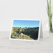 Mann und Hund auf dem spanischen Berg Karte (Vorderseite)