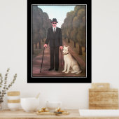 Mann und Hund Vintage Poster (Küche)