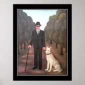 Mann und Hund Vintage Poster (Vorne)