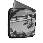 Mann-und Jungen-Radfahren Laptopschutzhülle (Vorne Rechts)