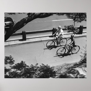 Mann-und Jungen-Radfahren Poster
