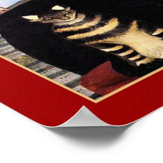 Mann und Katze von Henri Rousseau Poster (Ecke)