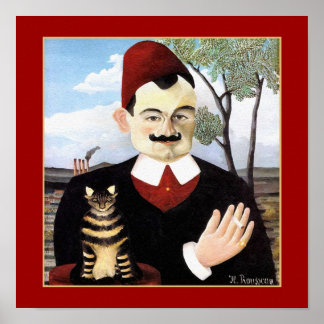 Mann und Katze von Henri Rousseau Poster