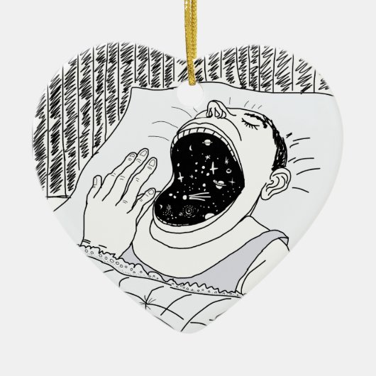 MANN UND KOSMOS KERAMIKORNAMENT (Vorne)