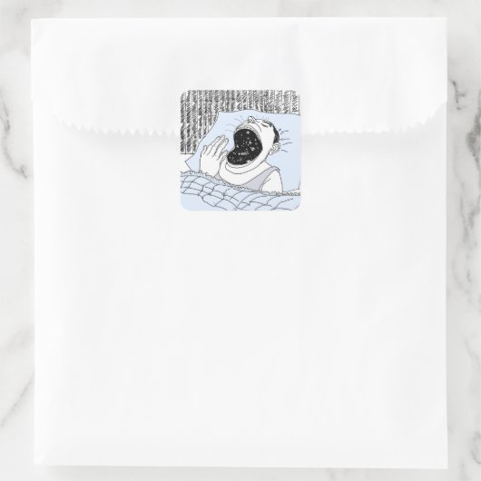 MANN UND KOSMOS QUADRATISCHER AUFKLEBER (Tasche)