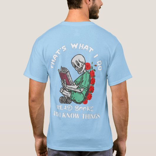 Mann und Lehrer Das ist es, was ich lebe Buch T-Shirt (Rückseite)