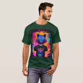 Mann und Löwenmädchen T-Shirt (Vorne ganz)