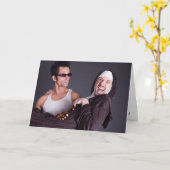 Mann und Nun Karte (Gelbe Blume)