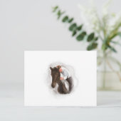 Mann und Pferd Postkarte (Stehend Vorderseite)