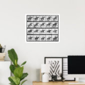Mann und Pferd springen einen Zaun, Platte 640 von Poster (Heimbüro)