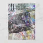 Mann und Schal Junk Journal Mixed Media Collage Postkarte (Vorderseite)