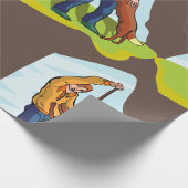 Mann und sein Hund wackeln Papier Geschenkpapier