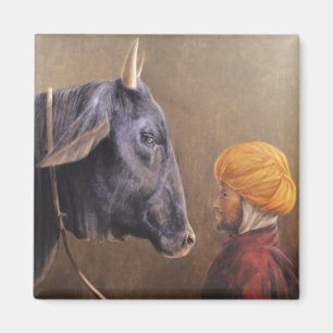 Mann und Stier Magnet