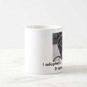 Mann und Windhund auf Fahrrad in England, Kaffeetasse (Mittel)