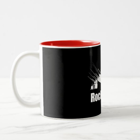 Mann UNO Rocket Kim-Jong - Trumpf. Politik Zweifarbige Tasse (Links)