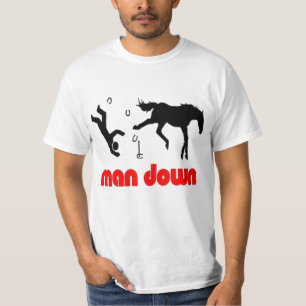 Mann-unten Hufeisen-Wert-T-Shirt T-Shirt