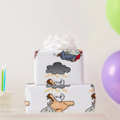 Mann unter einer Wolke Geschenkpapier