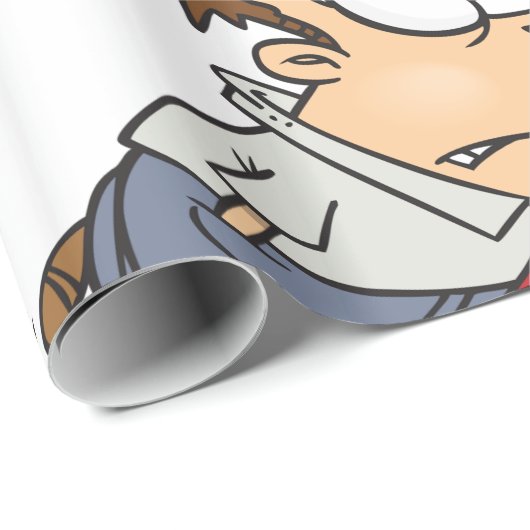 Mann unter einer Wolke Geschenkpapier (Rolleneckpunkt)