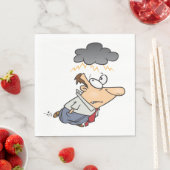 Mann unter einer Wolke Serviette (Beispiel)