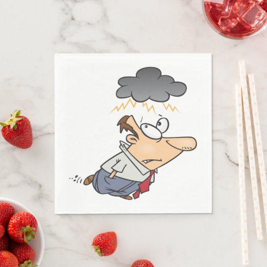 Mann unter einer Wolke Serviette (Beispiel)