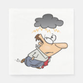 Mann unter einer Wolke Serviette (Vorderseite)
