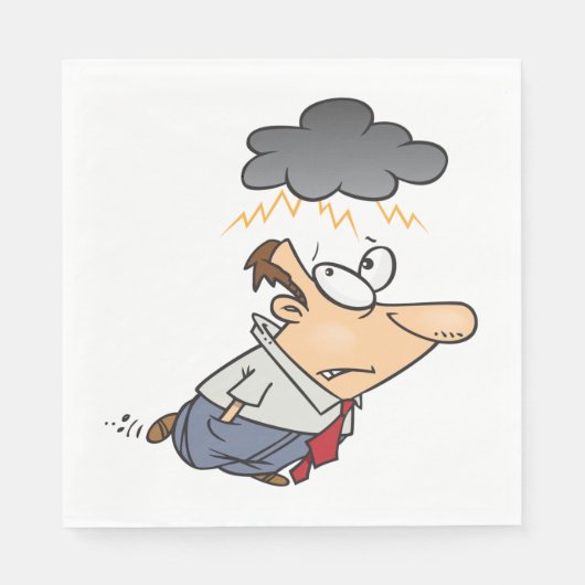 Mann unter einer Wolke Serviette (Vorderseite)