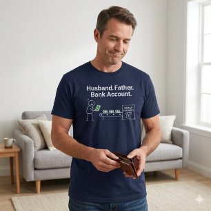 Mann. Vater. Bankkonto. T-Shirt
