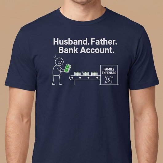 Mann. Vater. Bankkonto. T-Shirt