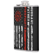 Mann, Vater und Feuerwehrmann Flachmann (Links)