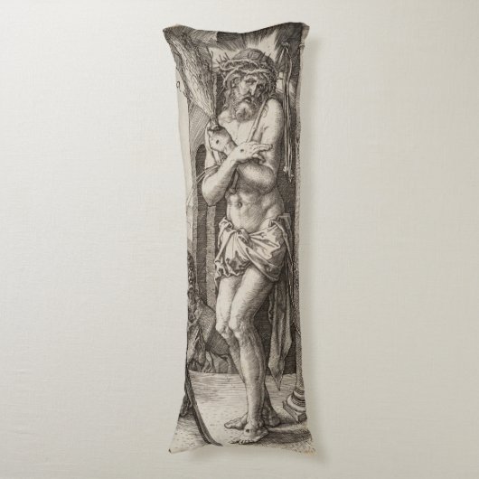Mann von Sorgen durch Albrecht Durer Seitenschläferkissen (Vorderseite Vertikal)