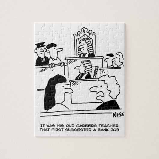 Mann vor Gericht, der eine Bank ausgeraubt hat Puzzle (Vertikal)