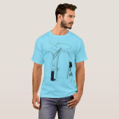 Mann wählt zwischen Himmel oder einem Vortrag darü T-Shirt (Vorne ganz)