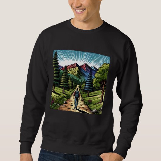 Mann Wandern Sweatshirt (Vorderseite)