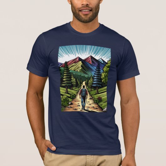 Mann Wandern T-Shirt (Vorderseite)