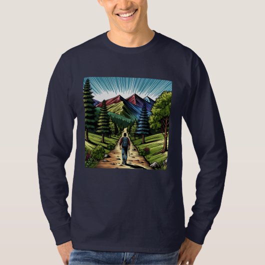 Mann Wandern T-Shirt (Vorderseite)