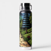 Mann Wandern Trinkflasche (Rückseite)