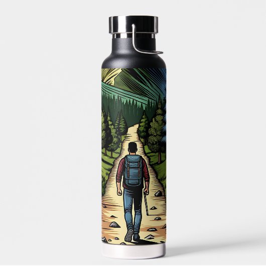 Mann Wandern Trinkflasche (Links)