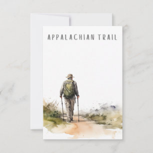 Mann Wandert Appalachian Trail Blank Card Dankeskarte