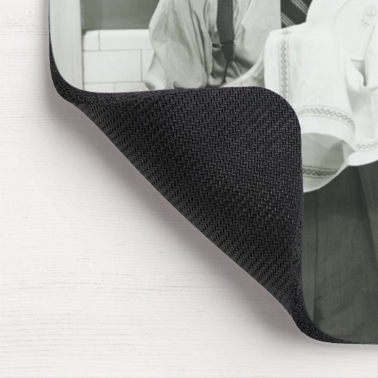 Mann-waschendes Geschirr Mousepad (Ecke)