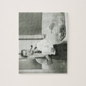 Mann-waschendes Geschirr Puzzle (Vertikal)