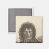 Mann, Weihnachtslied, Chile Magnet (Vorderseite/Rückseite)