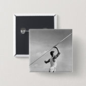 Mann-werfender Speer Button (Vorne & Hinten)