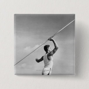 Mann-werfender Speer Button